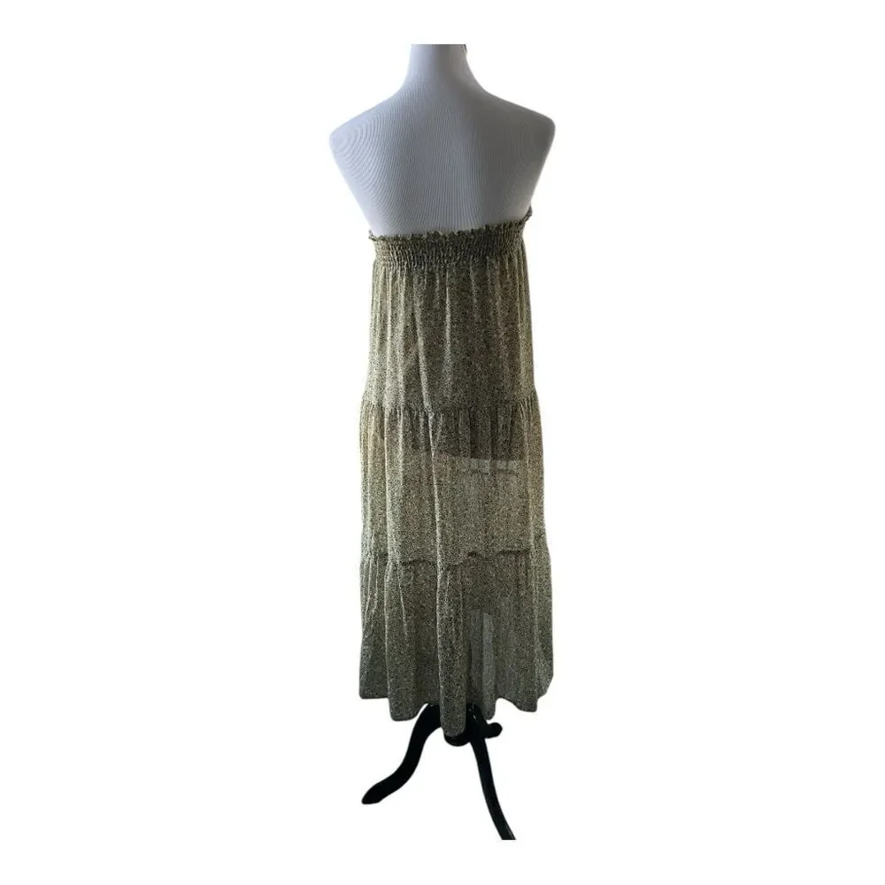 ILLA ILLA Maxi Strapless Green Dress size M
